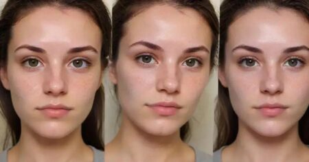 antes e depois maquiagem acne