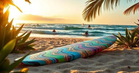 primeira prancha de surf