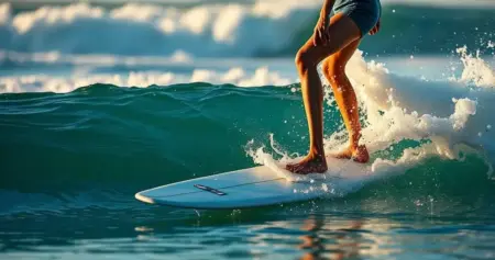 prancha de surf de fibra ou softboard